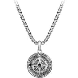 David Yurman Maritime Compass Amulet - Black/Silver/Diamonds