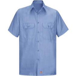 Red Kap Rip Stop Short Sleeve Shirt - Light Blue