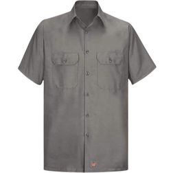 Red Kap Rip Stop Short Sleeve Shirt - Gray