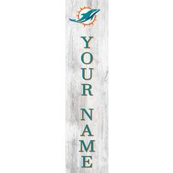 Fan Creations Miami Dolphins Personalized Welcome Leaner Sign