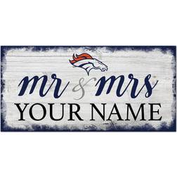 Fan Creations Denver Broncos Personalized Mr. & Mrs. Script Sign