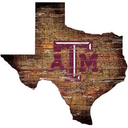 Fan Creations Texas A&M Aggies Distressed State with Logo Sign Board
