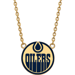 LogoArt Edmonton Oilers Large Pendant Necklace - Gold