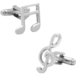 Cufflinks Inc Music Notes Cufflinks - Silver