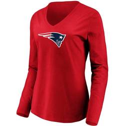 Fanatics New England Patriots Primary Logo Long Sleeve V-Neck T-Shirt W