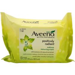 Aveeno Positively Radiant Makeup Removing Face Wipes 25-pack