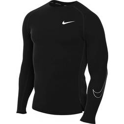 Nike Pro Dri-FIT Slim Long Sleeve Top Men - Black/White