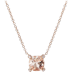 David Yurman Chatelaine Pendant Necklace - Rose Gold/Morganite/Diamonds