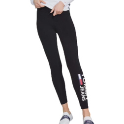 Tommy Hilfiger Side Logo-Print Leggings - Black