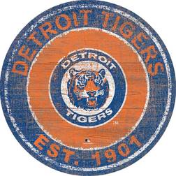 Fan Creations Detroit Tigers Round Heritage Logo Sign Board