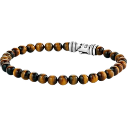 David Yurman Spiritual Beads Bracelet - Silver/Tiger's Eye/Onyx