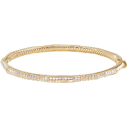 David Yurman Stax Single Row Faceted Bracelet - Gold/Diamonds