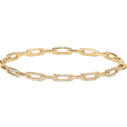 David Yurman Stax Chain Link Bracelet - Gold/Diamonds
