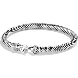 David Yurman Cable Buckle Bracelet - Silver/Diamonds