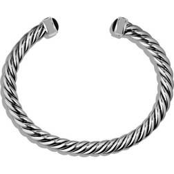 David Yurman Cable Cuff Bracelet - Silver/Onyx