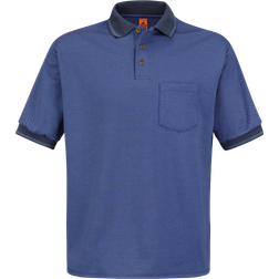 Red Kap Performance Knit Twill Short Sleeve Polo Shirt - Navy/Medium Blue