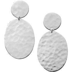 Ippolita Classico Crinkle Hammered Oval Snowman Earrings - Silver