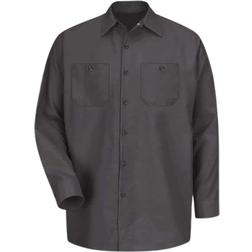 Red Kap Long-Sleeve Work Shirt - Charcoal