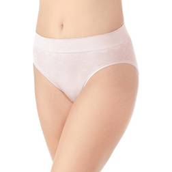 Vanity Fair No Pinch No Show Hi Cut Seamless Brief - Sheer Quartz Lace