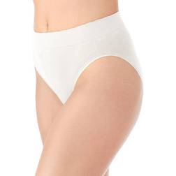 Vanity Fair No Pinch No Show Hi Cut Seamless Brief - Star White