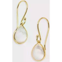 Ippolita Rock Candy Teeny Teardrop Earrings - Gold/White