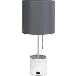 Simple Designs Hammered Organizer Table Lamp 47cm