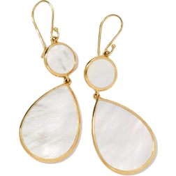 Ippolita Snowman 2-Stone Drop Earrings - Gold/White