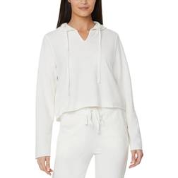 NYDJ Cropped Pullover Hoodie - Vanilla