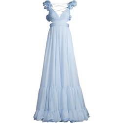 Mac Duggal Cutout Chiffon Gown - Powder Blue