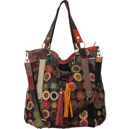 Amerileather Lloyd Leather Tote Bag - Rainbow