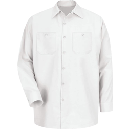 Red Kap Long Sleeve Industrial Work Shirt - White