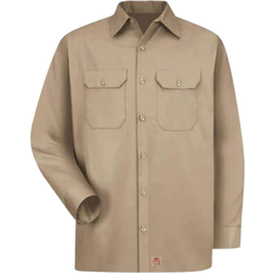 Red Kap Long Sleeve Utility Uniform Shirt - Khaki