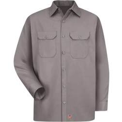 Red Kap Long Sleeve Utility Uniform Shirt - Silver