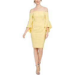 Calvin Klein Off-The-Shoulder Sheath Dress - Popcorn