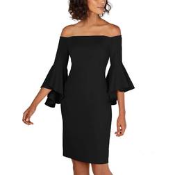 Calvin Klein Off-The-Shoulder Sheath Dress - Black