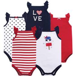 Hudson Sleeveless Bodysuits 5-pack - Shining Stars & Stripes (10155881)