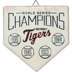 Open Road Brands Detroit Tigers World Series Home Plate Metal Sign