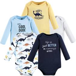 Hudson Baby Cotton Long-Sleeve Bodysuits, 5-pack - Hugasaurus ( 10119806)