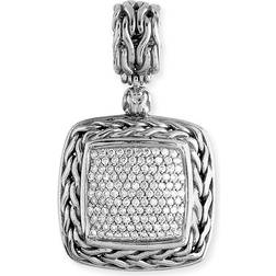 John Hardy Classic Chain Enhancer Pendant - Silver/Diamonds