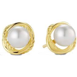 David Yurman Infinity Earrings - Gold/Pearls