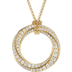 David Yurman Crossover Pavé Pendant Necklace - Gold/Diamonds