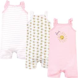 Hudson Baby Cotton Rompers 3-pack - Smile Sunshine ( 10152669)