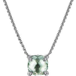 David Yurman Chatelaine Pendant Necklace - SIlver/Prasiolite/Diamonds