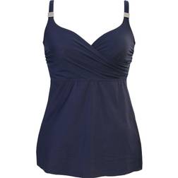 Miraclesuit Solid Surplice Tankini Top - Midnight