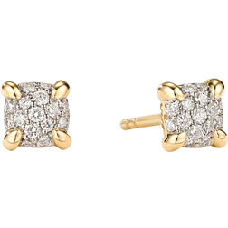 David Yurman Petite Chatelaine Stud Earrings - Gold/Diamonds