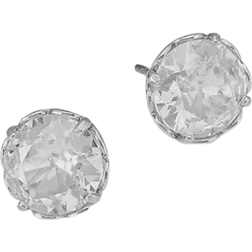 Kate Spade Sparkle Round Earrings - Silver/Tranparent