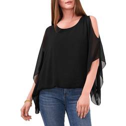 Vince Camuto Open Batwing Sleeve Top - Rich Black