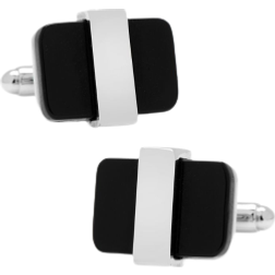 Cufflinks Inc Wrapped Cufflinks - Silver/Black