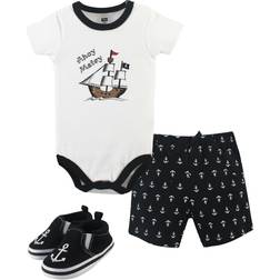 Hudson Baby Bodysuit Shorts & Shoes 3-Piece Set - Pirate (10155460)