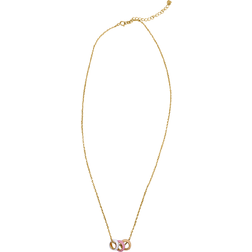 Adornia Sherbert Trio Ring Pendant Necklace - Gold/Multicolour